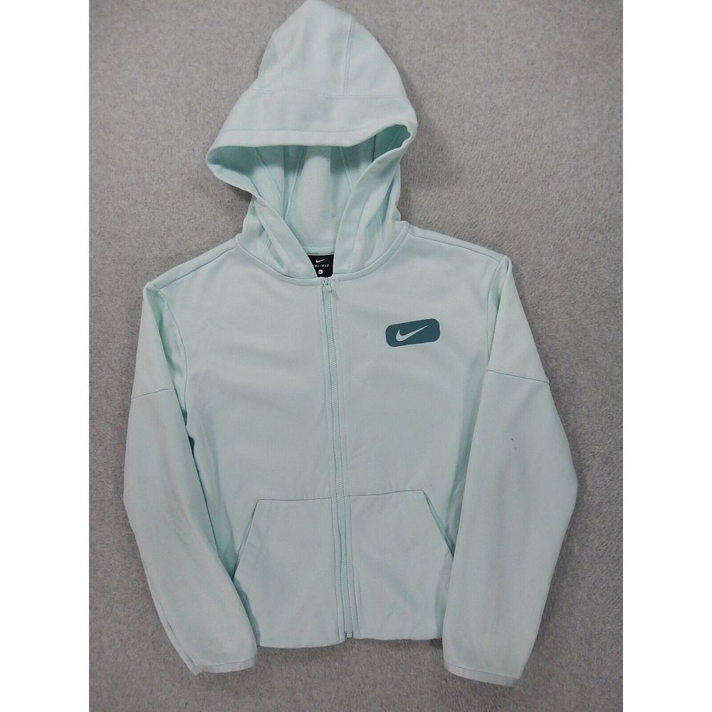 Nike Logo Full Zip Athletic‎ Fit Hoodie Jacket (Kid's Large) Sky Blue